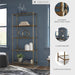 Signature Design by Ashley Ryandale Modern 5 Shelf Bookcase, Antique Brass Finish