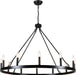 Black Wagon Wheel Chandelier 38Inch DiningRoom Industrial