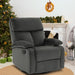 Swivel Rocker Recliner for Adults, Rocking Small Recliner Chair for Small Spaces, Small Rocker Recliner Chair for Living Room, RV, Nursery, Bedroom, Grey