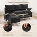 108 Inch CharcoalGray Modular Sectional Sofa Ottoman