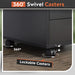 7-Drawer Office File Cabinets, Mobile Craft Storage Cabinet, Black