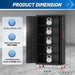 SeventyOneInch Black Metal Garage Cabinet Locking Wheels