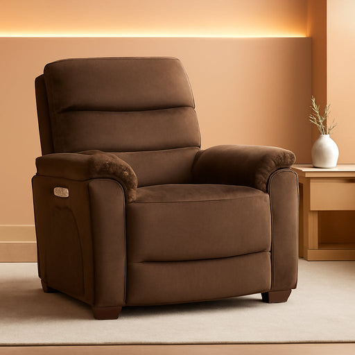 Zero Wall Hugger Power Recliner Chair for Adult ST257 ((Coffee)