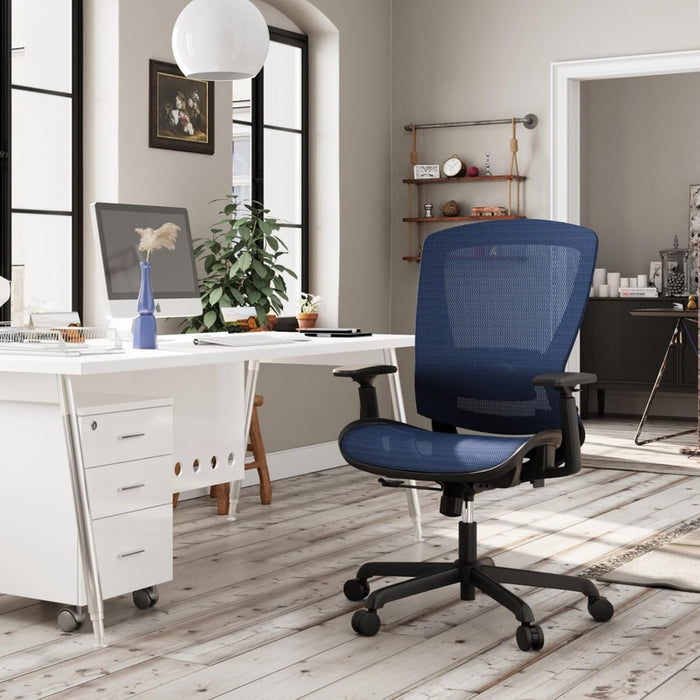 Ergonomic Mesh Office Chair,Comfy Computer Desk Chair - BIFMA 5.1 Certified Commercial Swivel Task Chair for Home Office - Adjustable Lumbar Support & Armrests,Tilt Function,Wide Seat