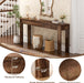 Console Table, 47" Farmhouse Wood Entryway Table, Sofa Tables Narrow Long behind Couch, Entry Table for Entrance, Hallway, Living Room, Cracked Oak
