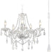 Plug In White Crystal Chandelier Pendant Illumination
