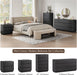 Black 9 Drawer Dresser for Bedroom, 63" Wide Chest of Drawers