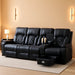 4 Seat Recliner Sofa, Large Reclining Sofa with Storage Console, Manual Reclining Chair with USB Ports, 2 Cell Phone Holder, 4 Seater Recliner Couch for Living Room