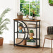 Entryway Table, Narrow Console Table, Industrial Sofa Table with 5 Tier Storage Shelves, Entrance Table for Hallway, behind the Couch, Living Room, Foyer
