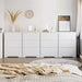 Modern 3 Drawer Dresser, Wood Chest of Drawers with Storage, Tall Nightstand with Cut-Out Handles, Side End Table, Accent Storage Cabinet for Living Room, Entryway, White
