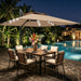 Cantilever Patio Umbrella with Solor Lights