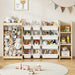 3-In-1 Toy Storage Organizer, Stuffed Animal Holder, 12 Bins