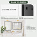 Bathroom Mirror 40X30 Inch Black Metal Frame Rectangle Vanity Mirror