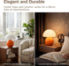 Orange Glass Mushroom Table Lamp Nightstand Bedroom
