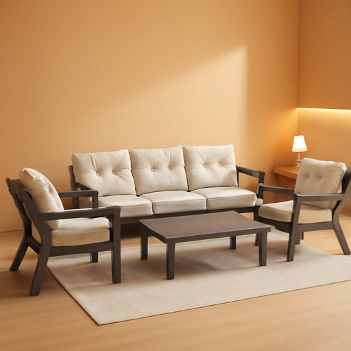 5 Seats HDPE Patio Conversation Sets, Outdoor Patio Furniture Set