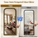 Full Length Mirror with Stand, 71"X32" Full Body Mirror, Floor Length Mirrors Wall Mounted with Rounded Top, Large Standing Mirrors, PU Frame, for Bedroom Living Room Cloakroom, Antique Bronze