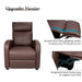 Massage Recliner PU Leather Faux Leather Home Theater Recliner with Padded Seat and Massage Backrest, Brown