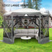 12'X12' Pop-Up Gazebo Outdoor Camping Tent with 6 Sides Mosquito Netting, Waterproof, UV Resistant, Portable Screen House Room, Easy Set-Up Party Tent with Carry Bag, Ground Spike, Gray