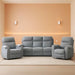 3-Piece Power Recliner Sofa Set with Charging Port, Include 2 Single Power Reclining Chairs and a 3-Seater Reclining Couch with Cup Holders for Living Room, Light Grey