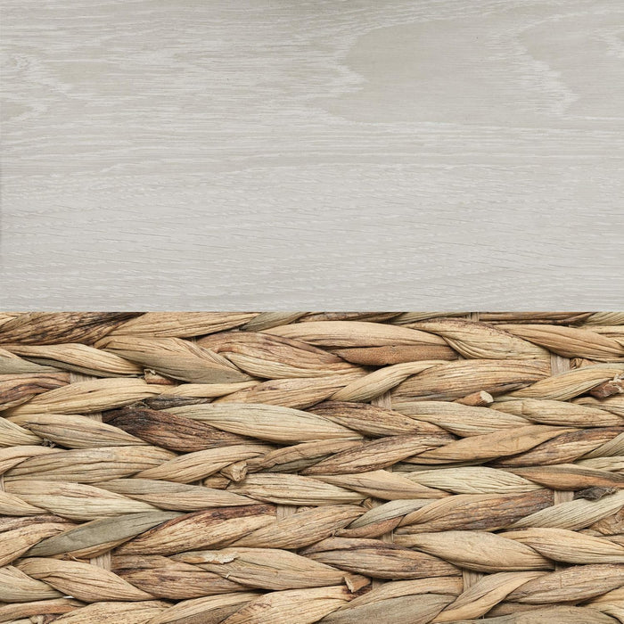 Avilla Full Storage Bed with Baskets, Double, Winter Oak and Rattan