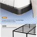 Full Size Floating Bed Frame with Smart LED Lights, Black