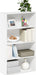 PASIR Book Shelf, 4-Tier Bookshelf, Bookcase with Open Shelf, 9.4 X 23.6 X 41.7, for Living Room, Bedroom, Home Office, White