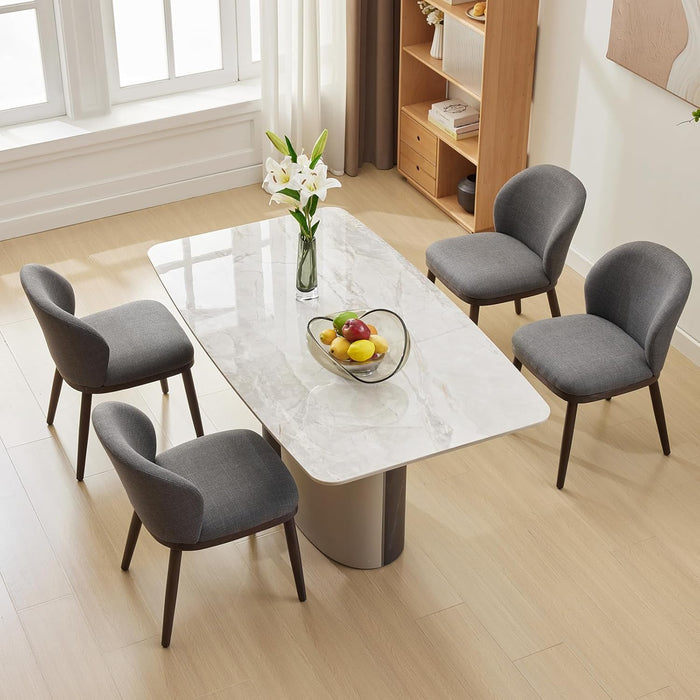 Dining Chairs Set of 2,Modern Upholstered Kitchen Chairs with Ergonomic Back Support,265 LBS Capacity Dining Room Chairs with Wood Legs for Kitchen Dining Room Restaurant