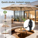 15FT Patio Umbrella, Double-Sided Outdoor Umbrella with Base Included, Large Standing Umbrella with Crank Handle & Ventilation, Rectangular Patio Umbrella for Pool, Backyard, Deck, Lawn & Beach