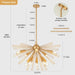 Gold Brushed Brass Sputnik Chandelier Elegant Lights