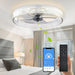 Low Profile Ceiling Fan with Lights: Modern Flush Mount Ceiling Fans with Lights and Remote Control, Dimmable LED 3 Color 6 Speeds Timing Reversible Blades Ceiling Fans for Bedroom Living Room, White