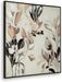 Trulow Floral Wall Art, Hand Painted Embellishment, Framed, Gallery Wrapped Canvas, 40" W X 1.38" D X 40" H, Tan/Brown/Black