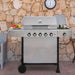 GA5401T 5-Burner BBQ Liquid Propane Gas Grill with Side Burner, Stainless Steel 61,000 BTU Output for Patio Garden Picnic Backyard Cooking, Silver