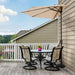 9Ft Half Umbrella Outdoor Patio Umbrella Market Umbrellas with Crank, 1/2 round Wall Umbrella 5 Sturdy Ribs UV Protection for Pool Garden Balcony Deck, Beige