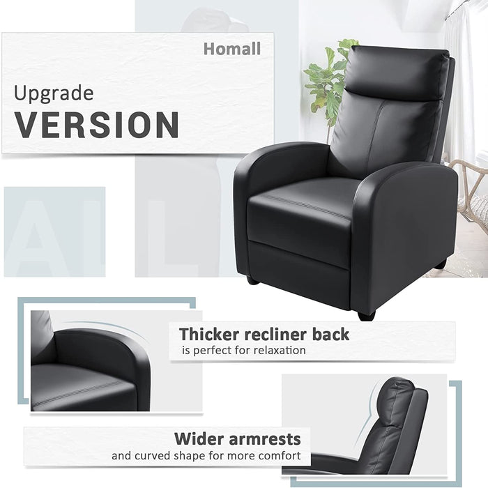 Modern Recliner Sofa with Lumbar Support