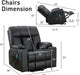 Wide Leather Recliner with Massage & Heat