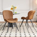 Dining Chairs Set of 4 Modern Fabric Dining Room Chairs Upholstered Dining Chairs with Thick Cushions Metal Legs Armless Back Chair for Kitchen and Living Room Brown