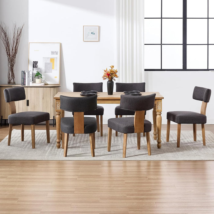 Mid Century Dining Chairs Set of 4, Upholstered Kitchen Chairs
