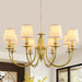 34.6in EightLight Chandelier Over Table Fixture LivingRoom