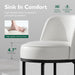 26" White Counter Height Bar Stools Set of 4, Anti-Pinch Swivel