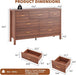7 Drawer Dresser, Modern Wooden Storage Chest of Drawers, Walnut