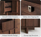 47" Wide 6 Drawer Dresser for Bedroom, Skeleton Line Design