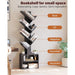 6 Tier Tree Bookshelf, Small Bookcase with Storage Cabinet, Modern Narrow Bookshelves Organizer, Floor Standing Book Shelf for Bedroom/Living Room/Home Office/Corner, Black