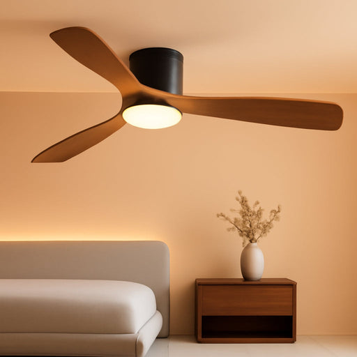 52 Inch Contemporary Flush Mount Ceiling Fan