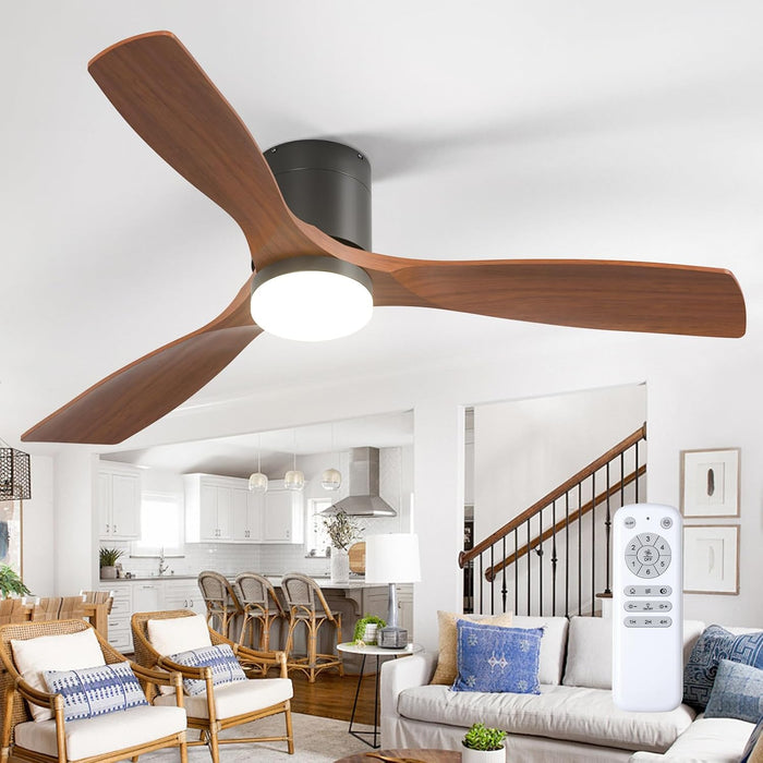 52 Inch Contemporary Flush Mount Ceiling Fan