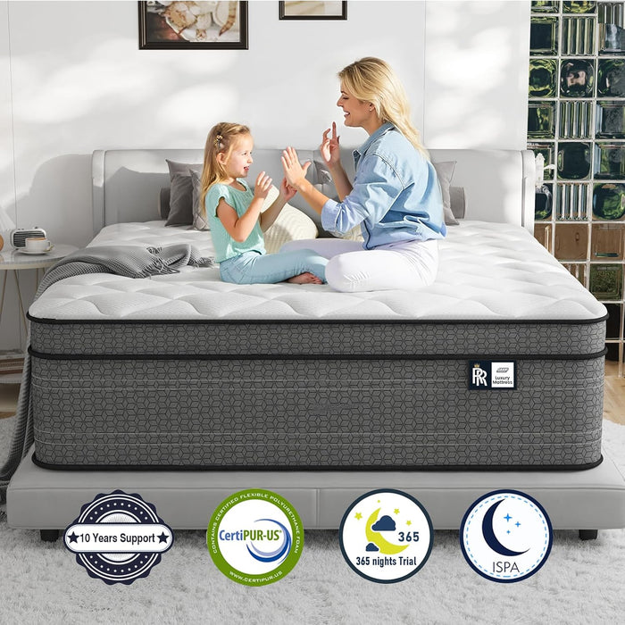 Hotel Level Firm King Size Mattress 12 Inch, Certipur-Us Mattress in a Box