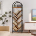 Eight Tier Arched Tree Bookshelf RusticBrown MetalFrame