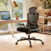 Ergonomic Office Chair: Office Computer Desk Chair with High Back Mesh and Adjustable Lumbar Support Rolling Work Swivel Task Chairs with Wheel 3D Armrests and Headrest