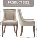Modern Dining Chairs Set of 4, High Back Dining Chairs Side Chairs with Solid Wood Legs, Upholstered Fabric Dining Room Chairs for Dining Room Kitchen, Beige