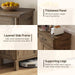 48 Inch Sideboard Buffet Cabinet with Storage, Washed Grey