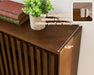 39" Walnut Narrow Sideboard Buffet Storage Cabinet for Entryway